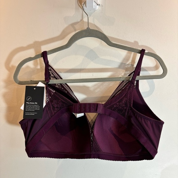 KNIX Sz XL Lace Deep V Padded No Underwire Bralette Bra NEW WITH TAGS. - Picture 5 of 10